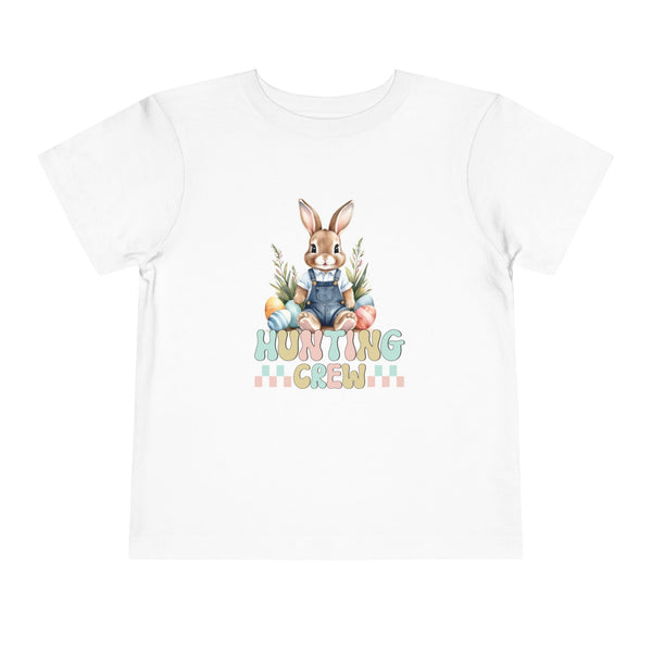 Bunny Easter Hunting Crew Shirt, Cute Toddler Easter Bunny Tee, Easter Bunny Natural Tee, Easter Boy Shirt Easter Kids Party Shirt Boy Gifts