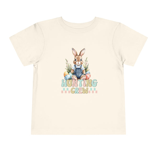 Bunny Easter Hunting Crew Shirt, Cute Toddler Easter Bunny Tee, Easter Bunny Natural Tee, Easter Boy Shirt Easter Kids Party Shirt Boy Gifts