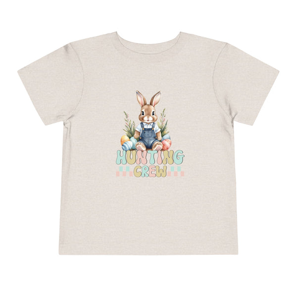 Bunny Easter Hunting Crew Shirt, Cute Toddler Easter Bunny Tee, Easter Bunny Natural Tee, Easter Boy Shirt Easter Kids Party Shirt Boy Gifts