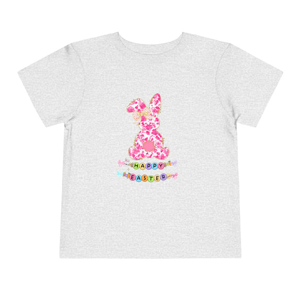 Bunny Easter Coquette Girl Shirt Blue Floral Easter Bunny Tee, Easter Toddler Shirt Easter Coquette Bow Tee Girly Easter Day Gift Spring Tee